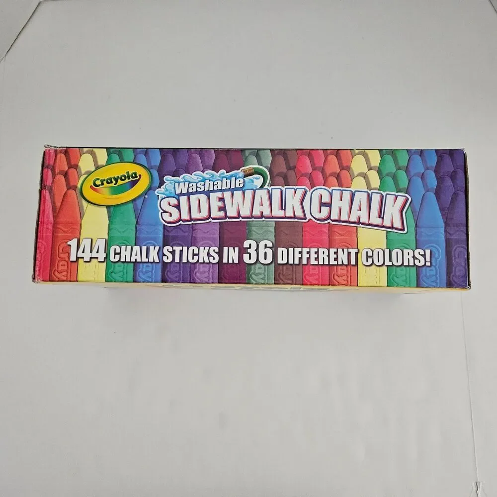 Crayola Washable Sidewalk Chalk 144 Pieces 36 Different Colors New Sealed